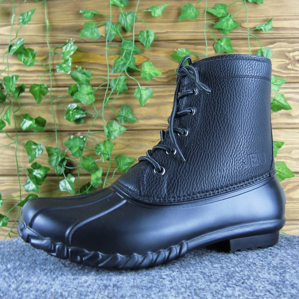 JBU by Jambu Black Duck Boots Mens Lace Up‎ Waterproof Winter Shoes 10 Medium